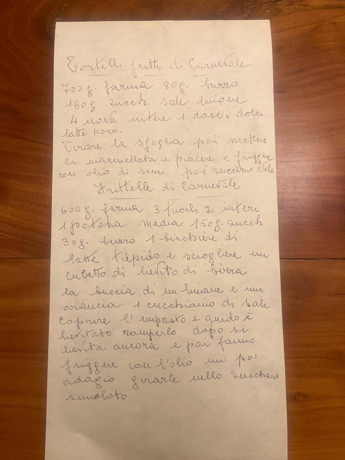Pagina di ricetta della Nonna